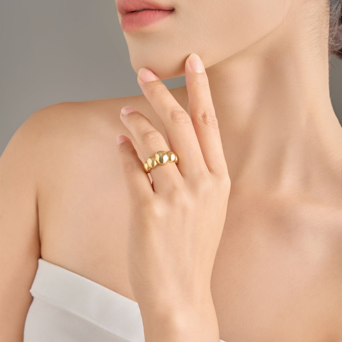 Mondo Dome Ring – 18K Gold Plated 925 Silver – View 5 | ARTTOO STUDIO