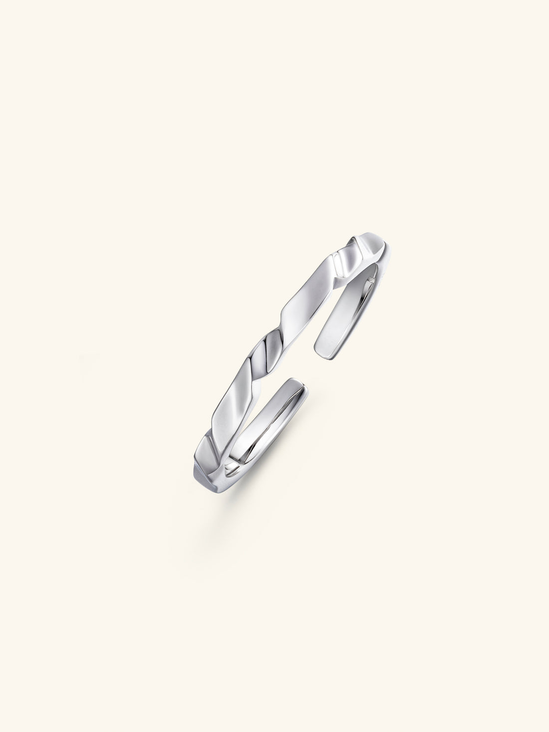 Twist of Light Adjustable Ring – 925 Silver with 18K Gold/White Gold Plating – Detail and Craftsmanship | ARTTOO STUDIO