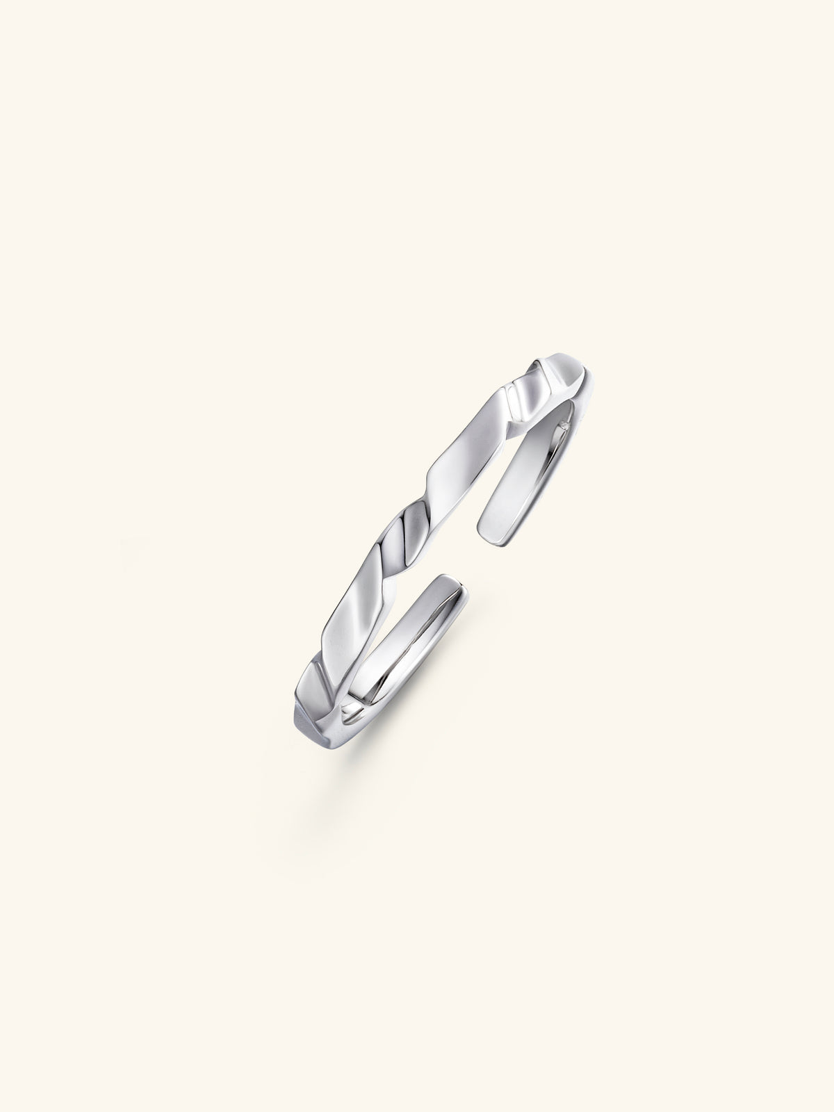 Twist of Light Adjustable Ring – 925 Silver with 18K Gold/White Gold Plating – Detail and Craftsmanship | ARTTOO STUDIO