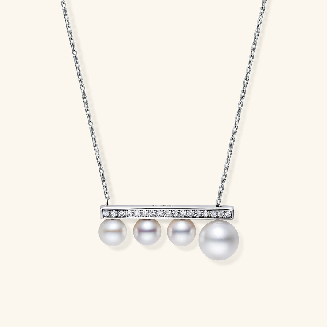 Four-Note Freshwater Pearl Necklace – 925 Silver Chain – Minimalist Jewelry | ARTTOO STUDIO