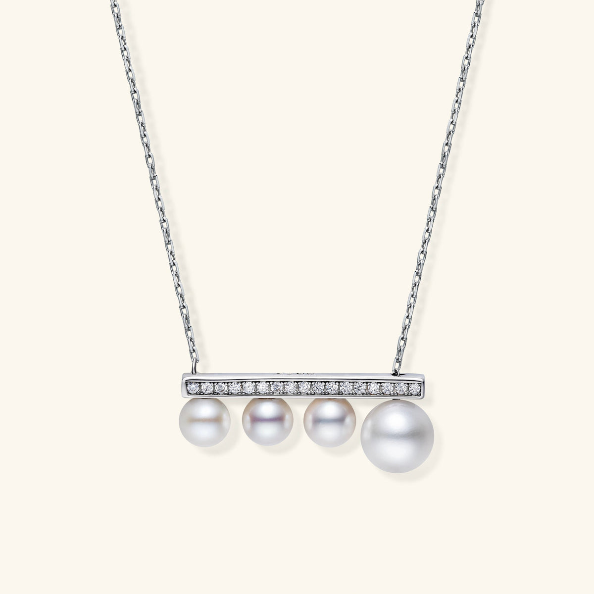 Four-Note Freshwater Pearl Necklace – 925 Silver Chain – Minimalist Jewelry | ARTTOO STUDIO
