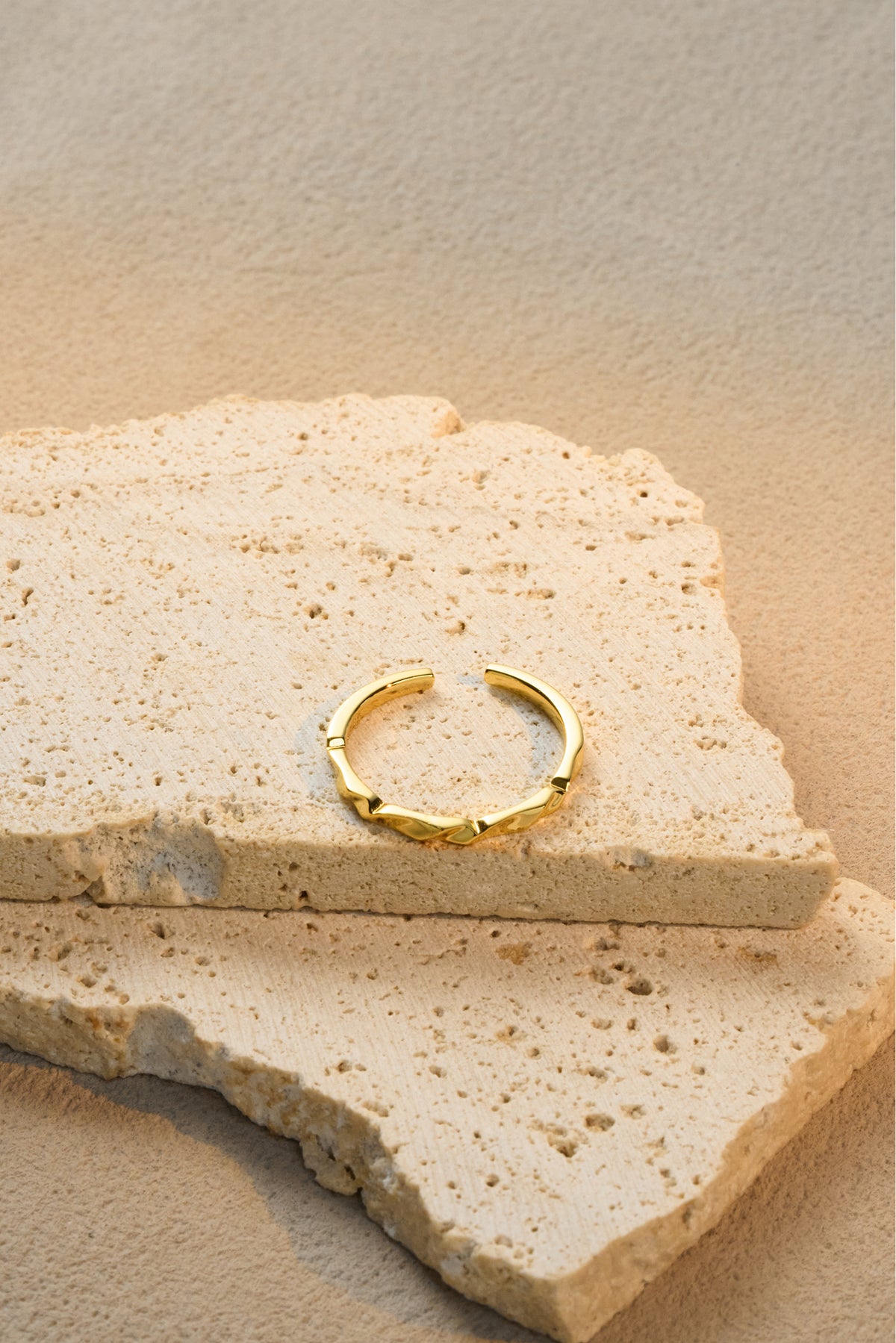 Twist of Light Adjustable Ring – 925 Silver with 18K Gold/White Gold Plating – View 6 | ARTTOO STUDIO
