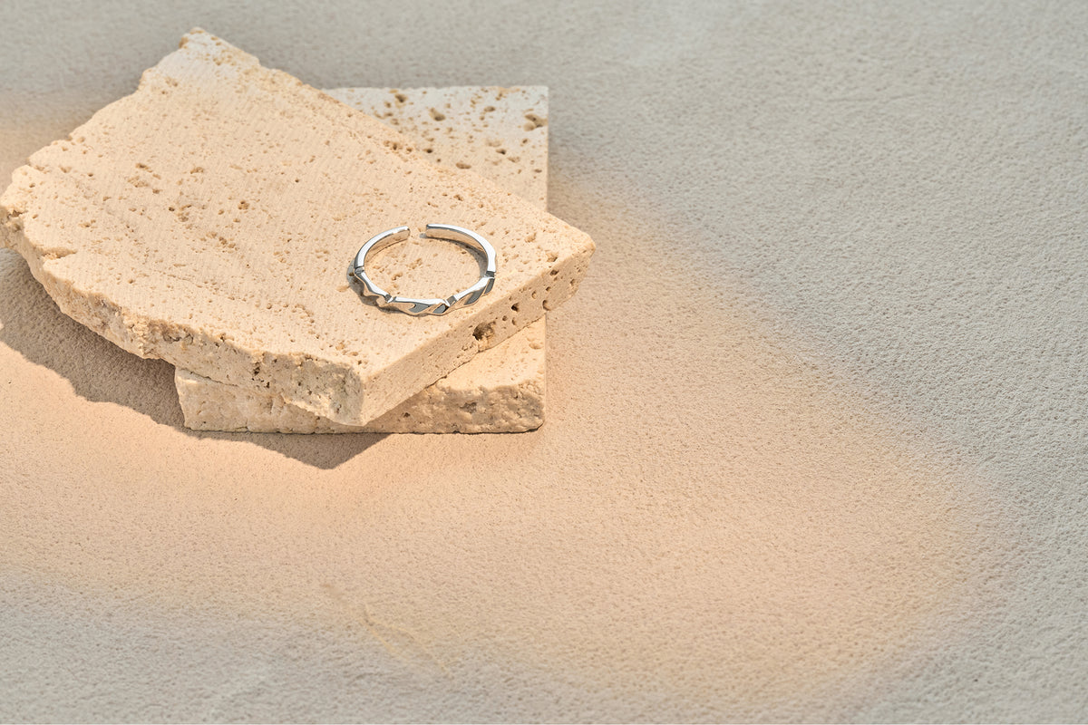 Twist of Light Adjustable Ring – 925 Silver with 18K Gold/White Gold Plating – View 11 | ARTTOO STUDIO