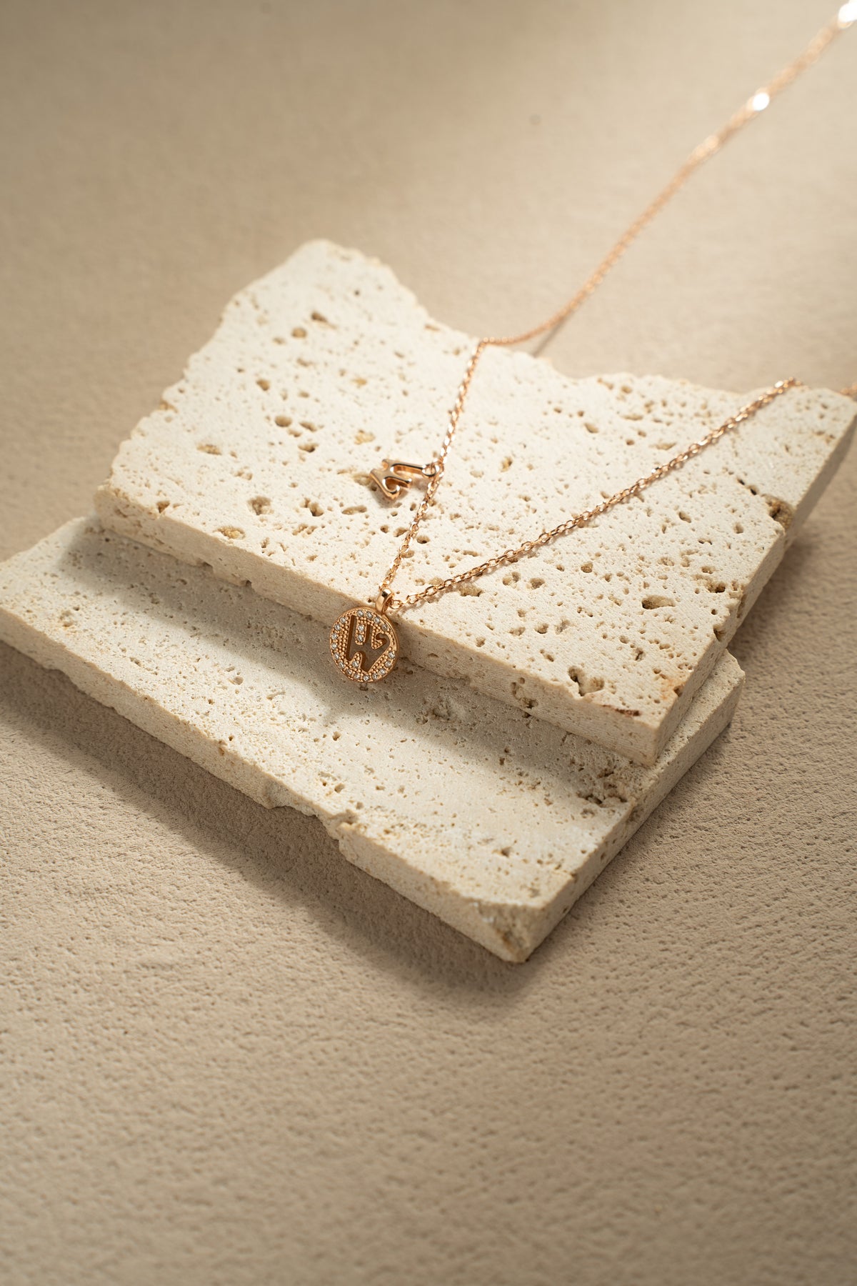 Alphabet Pendant Necklace – Personalized 925 Silver with 18K Gold Plating – View 5 | ARTTOO STUDIO