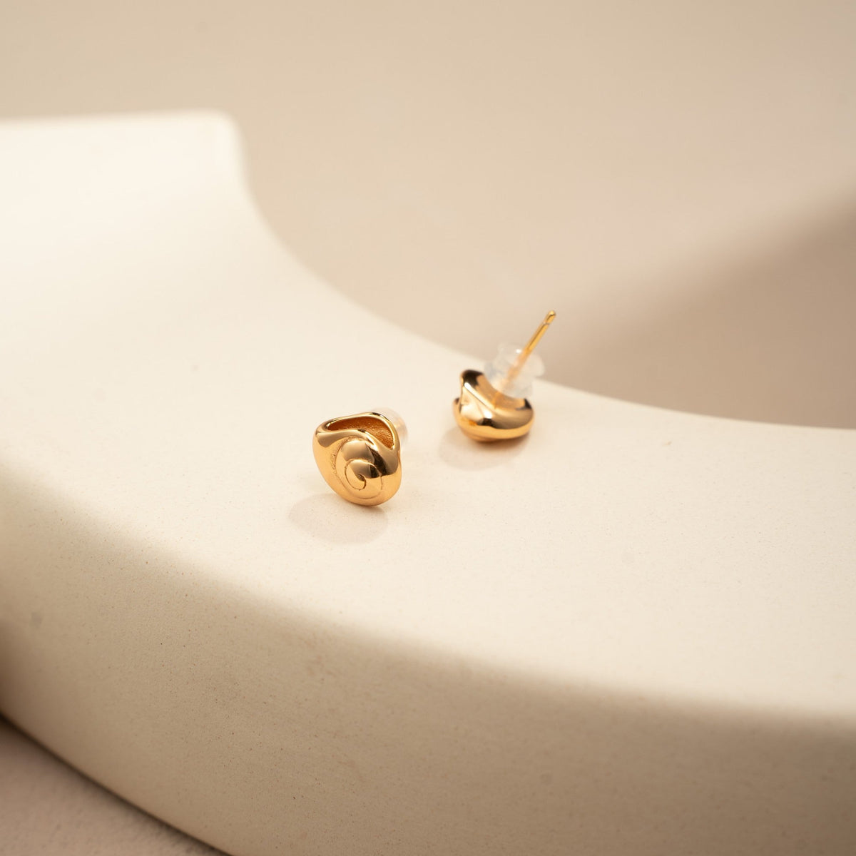 Sea Whisper Hoop Earrings – 925 Silver with 18K Gold Plating – View 6 | ARTTOO STUDIO