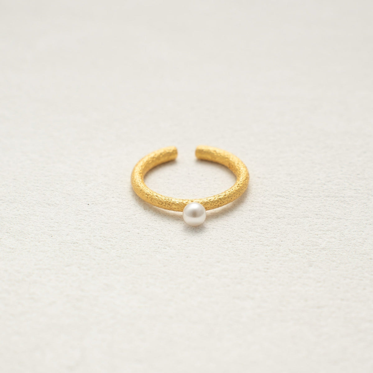 Sunset Moonlight Pearl Ring – 925 Silver with 18K Gold Plating – View 7 | ARTTOO STUDIO