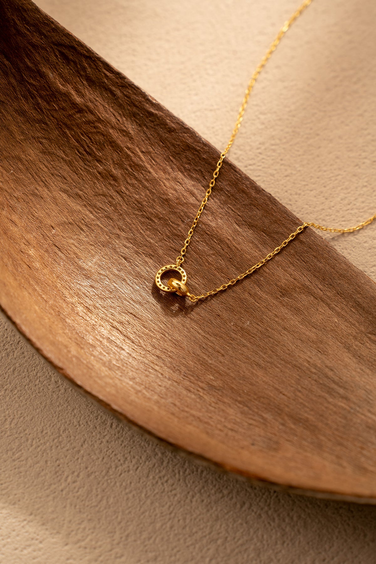 Eternal Link Double Circle Necklace – 18K Gold Vermeil on 925 Silver – View 6 | ARTTOO STUDIO