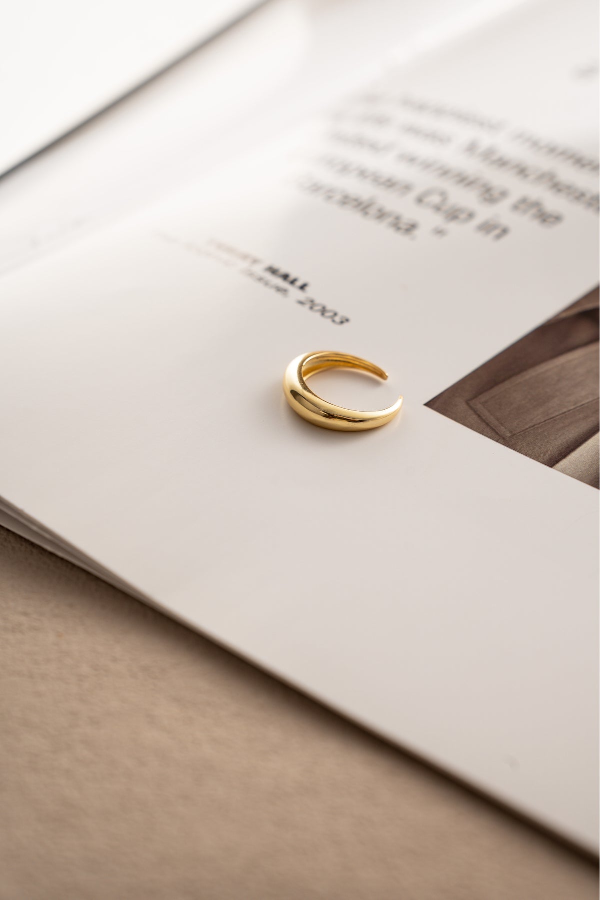 Moon Halo Band Ring – 18K Gold Vermeil on 925 Silver – View 4 | ARTTOO STUDIO