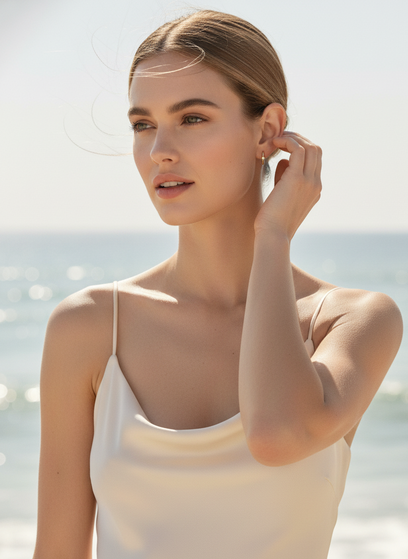 LUMI Whisper Hoops – Dainty 925 Silver Earrings in Gold or Silver – View 4 | ARTTOO STUDIO