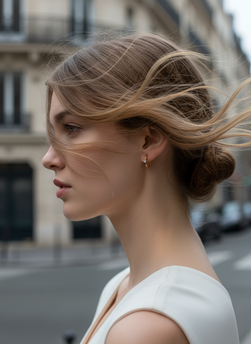 LUMI Whisper Hoops – Dainty 925 Silver Earrings in Gold or Silver – Lifestyle & On-Model Look | ARTTOO STUDIO