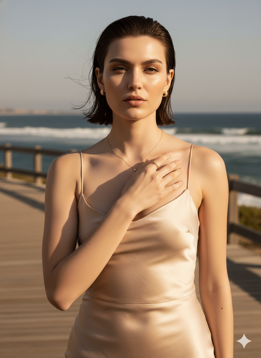 Irregular C-Shaped Hoop Earrings – 18K Gold Vermeil on 925 Silver – View 6 | ARTTOO STUDIO