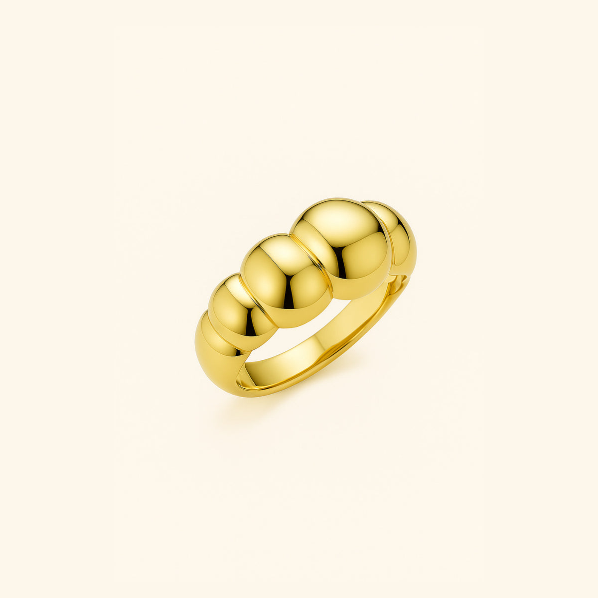 Mondo Dome Ring – 18K Gold Plated 925 Silver – Minimalist Jewelry | ARTTOO STUDIO